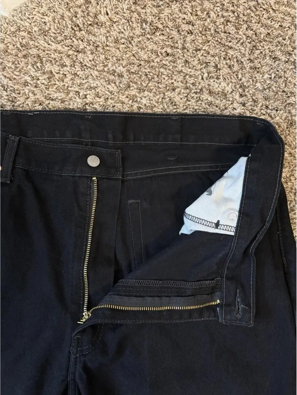 Levi's Men's 550 Black Relaxed Fit Jeans Size 42x32